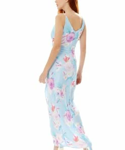Liquorish floral print maxi wrap dress in blue -Liquorish Sales Store 94e98544c9cf4087942f2c52f74c7a7b scaled