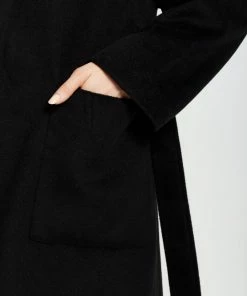 Liquorish Belted Longline Coat in Black -Liquorish Sales Store 9584326023c741eea65e3cbd012efbb0 scaled