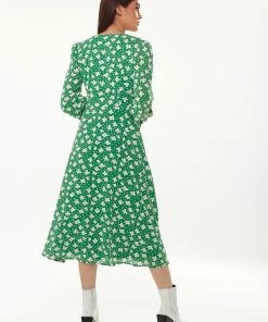 Liquorish Floral & Heart Print Midi Dress in Green -Liquorish Sales Store 982388d9a6924fff91db973a168ff2fb