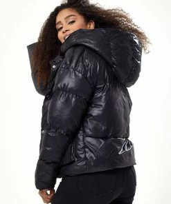 Liquorish Black Puffer Coat -Liquorish Sales Store 99939c7c51614bef9f97a614d91257f7 scaled