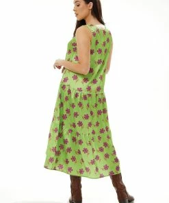 Liquorish A-Line Midi Dress In Green Floral Print -Liquorish Sales Store 9d4c4ffadb79472394893d898d714567 scaled