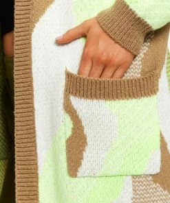 Liquorish Longline Cardigan in Brown, Green and White - Multicolour -Liquorish Sales Store 9f6ce97b2de04bc98d36d38415828d8e scaled