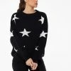 Liquorish Star Pattern Jumper in Black & White - Black/White -Liquorish Sales Store a6db1f5c39e5443aa917dc724afdc168