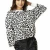 Liquorish Black and White Animal Print Sweatshirt - Black/White -Liquorish Sales Store a91672e8990241c9b097a7d5bea83e87