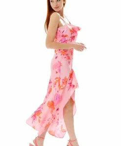 Liquorish Cowl Neck Maxi Floral Print Dress in Pink -Liquorish Sales Store afe168c2abf54ae3bdb6cd176d147c37 scaled