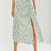 Liquorish Green Floral Midi Skirt 2 Liquorish Green Floral Midi Skirt -Liquorish Sales Store b304790bb557483e861a2cb8cf3c7b31