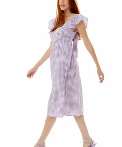 Liquorish Cut out back Midi Dress in Lilac Gingham -Liquorish Sales Store b6655d2c36c645e99cd3bebb8e7db022 scaled