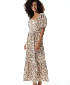 Liquorish Red Floral Maxi Dress with Cut out Back