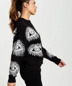 Liquorish Eye Pattern Jumper in Black - Black/White 11 Liquorish Eye Pattern Jumper in Black - Black/White -Liquorish Sales Store b8a089b6b635474bb9147100c808a3d0 scaled