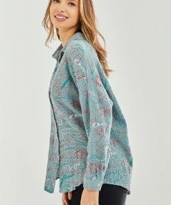Liquorish Shirt with Multicolour Signature Pattern in Mint -Liquorish Sales Store bd63867fdb0f49cd923353bed4461efe scaled