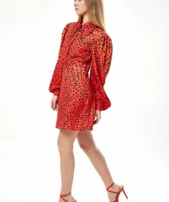 Liquorish Animal Print Mini Dress with Scalloped Hem Collar in Red -Liquorish Sales Store c174ec2dff8942e9bcac791193950841 scaled