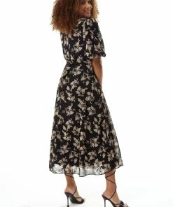 Liquorish Floral Midi Dress with Tie Waist in Navy -Liquorish Sales Store c189675b942b42f79d0a06ad3a884fd8 scaled