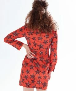 Liquorish Leopard Star Print Mini Dress with Collar and Twisted Front Detail in Orange -Liquorish Sales Store c8bf048254b54c9e8800b2af7901fd8e scaled