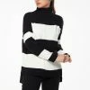 Liquorish Roll Neck Jumper in Black & White - Black/White -Liquorish Sales Store ce956a7c2a7741b6bec4f689ef124c83