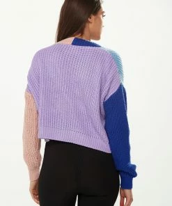 Liquorish Ribbed Contrast Cardigan in Cool Tones - Multicolour -Liquorish Sales Store d953cabaaf8841cd95a2bca4700f160d