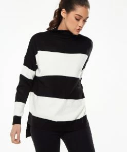 Liquorish Roll Neck Jumper in Black & White - Black/White -Liquorish Sales Store db843b7fb26042a0b817646a5c55beb5 scaled