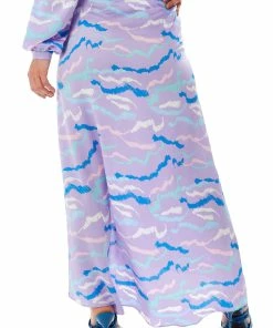 Liquorish Abstract Print Gathered Front Maxi Skirt - Lilac -Liquorish Sales Store dee662f6b5d949e3a96381f46f247dee scaled