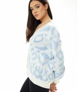 Liquorish Geometric Pattern Cardigan in Blue and White 10 Liquorish Geometric Pattern Cardigan in Blue and White -Liquorish Sales Store e0a22a1570394506ac2c096e5ea674a9 scaled