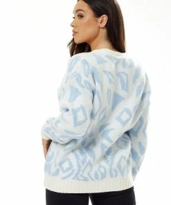 Liquorish Geometric Pattern Cardigan in Blue and White 11 Liquorish Geometric Pattern Cardigan in Blue and White -Liquorish Sales Store e13d493d04b94baaadb9f5efee6d2115 scaled