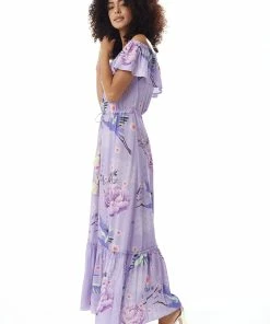 Liquorish Bird and Floral Print Off Shoulder Maxi Dress in Lilac -Liquorish Sales Store e764e9a25c454c7cb74d0c0a01962ef3 scaled