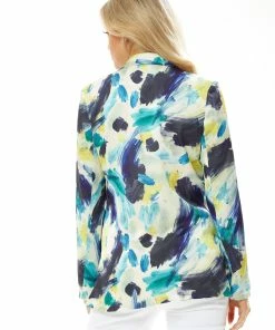 Liquorish Multicolour Abstract print blazer jacket -Liquorish Sales Store ea5b804f32fa45e7987612cb0624be50 scaled