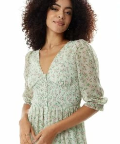 Liquorish Floral Maxi Chiffon Dress in Mint Green -Liquorish Sales Store ef9f6691db334873a910428e7fa683c6 scaled