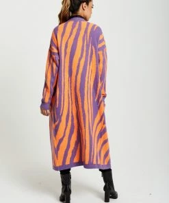 Liquorish Longline Cardigan in Orange and Purple - Multicolour -Liquorish Sales Store f10947efaed64198b4cfaf679e5f951b scaled