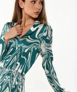 Liquorish Marble Print Dress in Green -Liquorish Sales Store f3dfa70039454ca694b1d2b16f0c82b2