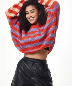 Liquorish Stripes Jumper in Multicolour