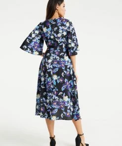 Liquorish Floral Print Wrap Dress - Multicolour -Liquorish Sales Store f68152b6f8d94477adc93b2bf3e3f274 scaled