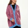 Liquorish Oversized Geometric Pattern Cardigan in Mulberry & Blue - Multicolour -Liquorish Sales Store f768c65dbfad4e5886c593d0380a984d