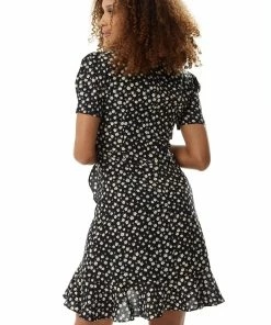 Liquorish Floral Mini Wrap Dress in Black -Liquorish Sales Store f9828fdd80af487b8087fbd1d137040b scaled