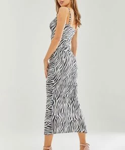 Liquorish Zebra Print Cami Dress in Black and White - Black/White -Liquorish Sales Store fc9d96e4fd3a4e869c4332969b4114d2