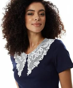 Liquorish Navy Mini Dress with Lace Collar -Liquorish Sales Store fe63c028e2c24084a1bd577ec94d2725 scaled