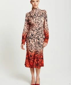 Liquorish Zebra Print Midi Dress with High neck and Draped Waist Detail in Orange and Nude 10 Liquorish Zebra Print Midi Dress with High neck and Draped Waist Detail in Orange and Nude -Liquorish Sales Store ff6e5e73db9c407f85454e9bae084c6f scaled